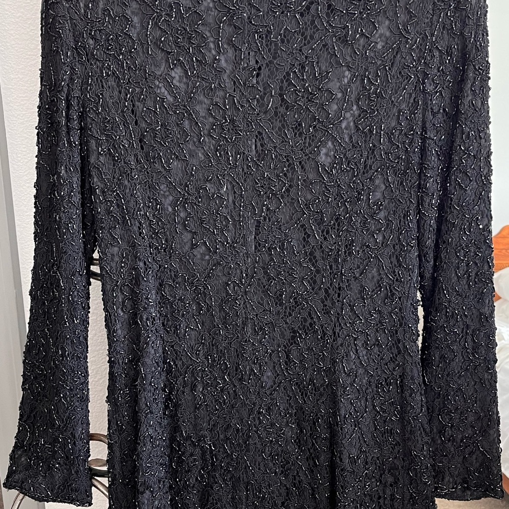 Elegant double breasted beaded pant suit, or just the top for a dress. - Picture 2 of 3